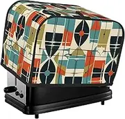 Modern Mid Century Toaster Cover 2 Slice Bread Machine Covers Waterproof Universal Size Kitchen Small Appliance Cover with Hang Loop, Dust and Fingerprint Protection