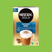 Nescafe Gold Cappuccino Decaf Instant Coffee, New Recipe, 10 Cups, Free Shipping