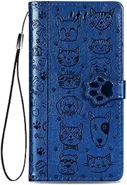 CaseHQ Compatible with iPhone 6 Plus / 6S Plus / 6+ Case PU Leather Wallet Case Flip Folio Kickstand, Credit Card Slots, Magnetic Closure Wristlet Hand Strap, Stand Protective Cover, Blue