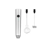 USB Rechargeable Milk Foam Maker for Coffee - 3 Speeds with 2 Whisks