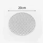 Premium Stainless Steel BBQ Mesh Grill Mat Round Charcoal Furnace Steam Nets