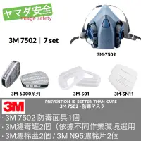 在飛比找蝦皮購物優惠-3M 7502 防毒面具 7SET 山田安全防護 開立發票 