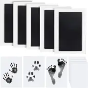 8-Pack Newborn Baby Handprint and Footprint Kit | Inkless Infant Paw Print St...