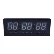 Jumbo Red LED Digital Wall Clock Timer Calendar Temperature Display
