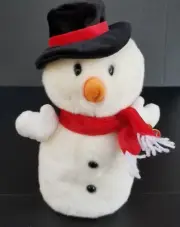 NWT TY Retired Beanie Buddy 2001 SNOWBALL the Snowman w/ scarf + hat MWMT