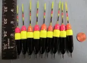 10 NEW WOOD SLIP FLOATS / BOBBERS PANFISH ICE FISHING NO FREEZE UP ON LINE B10