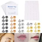 Fake Lip Stud Ring Nose Ring Eyebrow Ring Dimple Sticker Piercing Jewe;k; HF