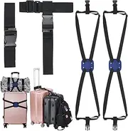Bytebliss 4 Pack Luggage Straps Set,Suitcase, TSA Approved Travel Accessories with Buckles for Baggage Handbag Connecting,Adjustable Travel Attachment Accessories for Connect Your Luggage Together