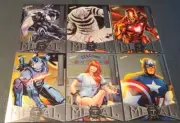 2021 Skybox Marvel METAL Universe 6 Card Base Lot Venom ..Capt. America