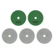 5pcs 3" Grit 1000 Diamond Polishing Pad Wet/Dry for Stone Concrete Marble Quartz