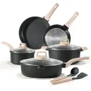 CAROTE 14Pcs Pots and Pans Set Non Stick Cookware Sets Induction Cookware Gra...
