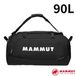 【MAMMUT 長毛象】CARGON 背提兩用旅行袋 90L.手提行李袋.旅行背包_2570-02081-0001 黑