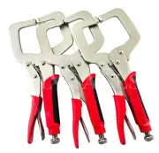 3pc 11" Locking Vise C-Clamp Pliers Hand Tool Welding New