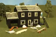 HO Scale 45004 Bachmann House Under Construction