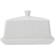 Maxwell & Williams White Basics Diamonds Butter Dish Storage w/ Lid Porcelain