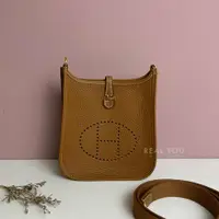 在飛比找PopChill優惠-[二手] HERMES Mini evelyne - 金棕金