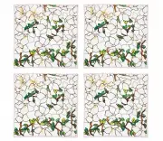 METROPOLITAN MUSEUM OF ART, SET OF 4, LOUIS TIFFANY, "HIBISCUS" CLOTH NAPKINS