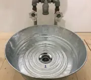 Rustic Sink Vessel Galvanized Bucket/Tub Industrial Pipe Faucet & Drain (Size 1)