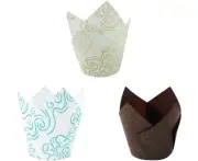 Muffin Liners, 150 Pieces Tulip Baking Cups Tulip Cupcake Baking Cups Muffin ...