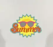 Summer Sunshine Scrapbook Title Handmade Paper Pierced
