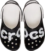 Crocs Classic High Shine Logo Clog; Black, M13