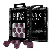 Q Workshop Runic Shimmering Black With Magenta Dice Set