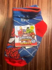 Marvel Super Hero Adventures Socks Boys Toddler 6 Pair Spider-man Avengers Hulk