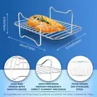 Air Fryer Rack for Double Basket Air Fryers Stainless Steel Grilling Rack ♫