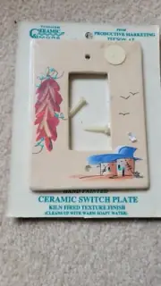 Vintage New Ceramic Custom Rocker Single Light Switch Cover Chili Peppers
