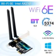 AX5400 WiFi 6E PCI-E Card Tri-Band BT5.3 Network Adapter for Desktop Intel AX210