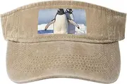 [RLDOBOFE] Sun Visor Hat Adjustable Empty Top Baseball Cap Cute Penguin Sun Hats for Women Men Sports Hats Summer Beach Cap