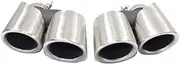 Compatible For Porsche Macan Exhaust Upgrade GTS Quad Sport Tailpipe Black Tip Muffler Exhaust Header 2018-2024(GTS Silver A)