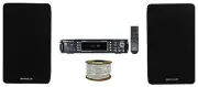 Rockville RPA60BT Bluetooth USB Receiver+(2) 5.25" Black Bookshelf Speakers