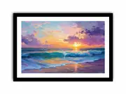 Beach sunset Canvas Painting Print