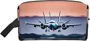 [FSCEV] Fly Airplane Storage Bag Toiletry Bag Travel Bag Cute Cosmetic Bag Makeup Accessories, White, One Size