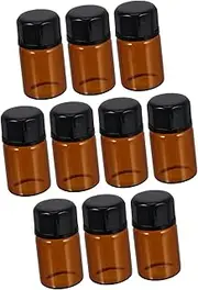 OFFIGAM 50pcs Leak Makeup Glass Bottles Refillable Dispensers for Essential Oils Travel Friendly Cosmetic Vials for Perfumes and Liquids