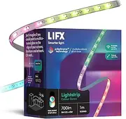 LIFX Lightstrip 1m, Wi-Fi Smart LED Light Strip, Full Colour Zones with Polychrome Technology, No Bridge Required, Compatible with Alexa, Hey Google, HomeKit and Siri, White (LZ3TV1MAU)