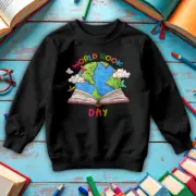Boy Girl Open Book World Book Day Sweatshirt Jumper Costume Outfits Apparel #WBD