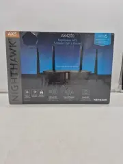 NETGEAR Nighthawk AX4200 Wi-Fi Router 4.2Gbps Model RAX43 Black 5-Stream New