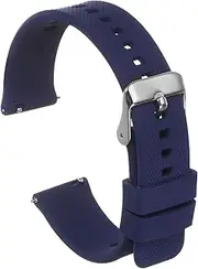 [uxcell] Silicone Watch Band Quick Release Soft Rubber Replacement Watch Strap with Electroplated Stainless Steel Buckle for Men Women