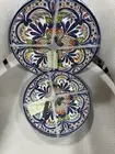 Artisan Luxe Tile Print Blue Melamine Plates 4x 11” & 4x 8.5”