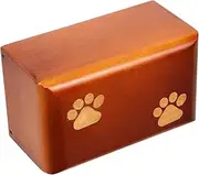 Abaodam Pet Ashes Keepsake Wooden Pet Cremation Urn for Dogs Cats Durable Memorial Casket for Pet Ashes Photos Elegant Wooden Design for Meaningful Remembrance