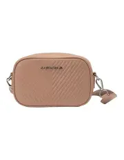 [Mocha] Petite Chevron Leather Crossbody Taupe