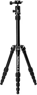 [Benro] MeFOTO Backpacker Travel Tripod, Ballhead and Monopod in Black, 0 Series Aluminum Legs, 4 Leg Sections, Twist Leg Locks, Padded Carrying Case (BMBPABLK)