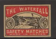 MATCHBOX LABEL SWEDEN- The Waterfall- **