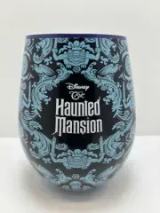 Disney The Haunted Mansion Wall Paper Movie Ride Stemless Wine Glass