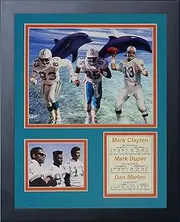 Legends Never Die Miami Dolphins 80's Big Three Framed Photo Collage, 11x14-Inch