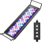 HiTauing LED Aquarium Light, 14W Fish Tank With 24/7 Lighting & Adjustable Time, Brightness & Color, 7 Colors Plant Light for 12-18IN Tank