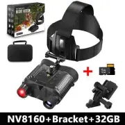 Night Vision Binoculars Infrared Digital Head Mount Hunting Camping Equipments