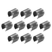 160Pcs Leather Rope Clips, 17x15mm Cylindrical Cord End Crimp, Metallic Black